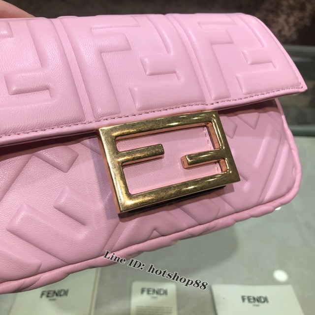 FENDI精品女包 芬迪BAGUETTE羊皮手袋 Fendi 0191s迷你肩背斜挎包 fdzg2527